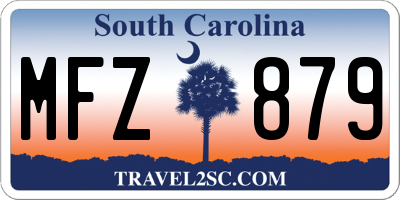SC license plate MFZ879
