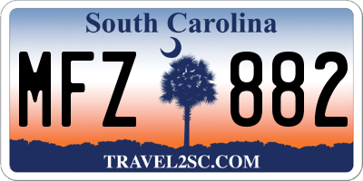 SC license plate MFZ882