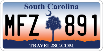 SC license plate MFZ891