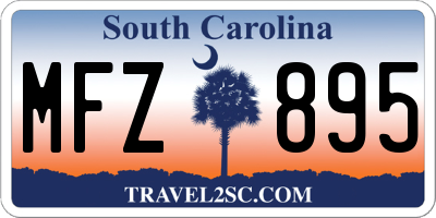 SC license plate MFZ895