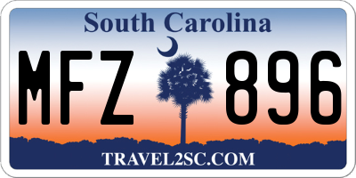 SC license plate MFZ896