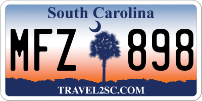 SC license plate MFZ898