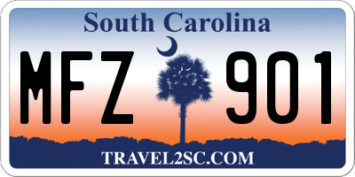 SC license plate MFZ901