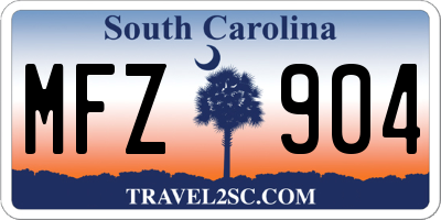 SC license plate MFZ904