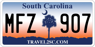 SC license plate MFZ907