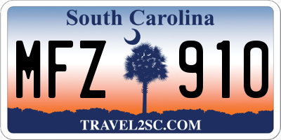 SC license plate MFZ910