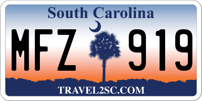 SC license plate MFZ919