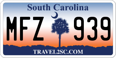 SC license plate MFZ939