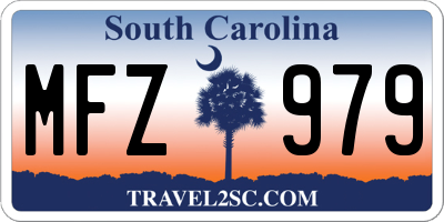 SC license plate MFZ979