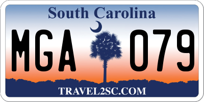 SC license plate MGA079