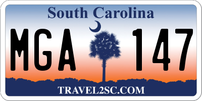 SC license plate MGA147