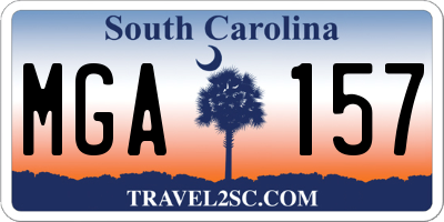SC license plate MGA157