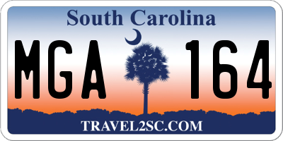SC license plate MGA164