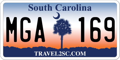 SC license plate MGA169