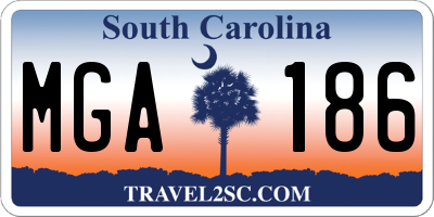 SC license plate MGA186