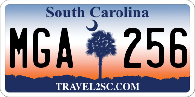 SC license plate MGA256