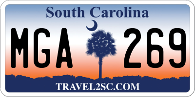 SC license plate MGA269