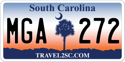 SC license plate MGA272