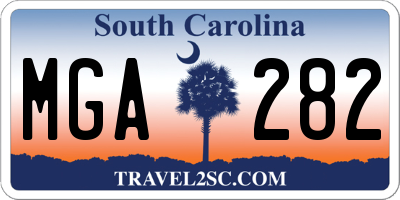 SC license plate MGA282