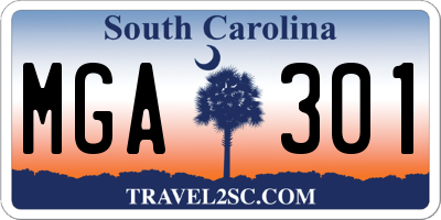 SC license plate MGA301