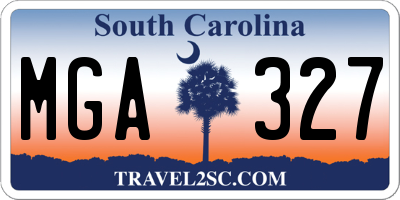 SC license plate MGA327