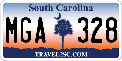 SC license plate MGA328