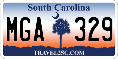 SC license plate MGA329