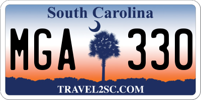 SC license plate MGA330