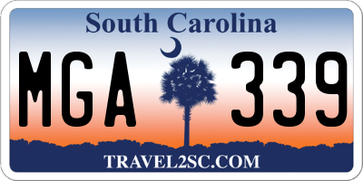 SC license plate MGA339