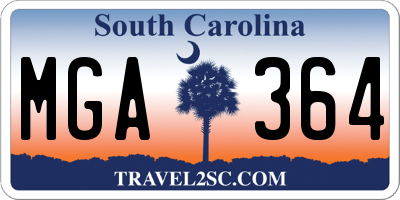 SC license plate MGA364