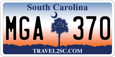 SC license plate MGA370