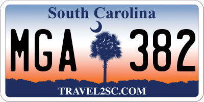 SC license plate MGA382