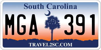 SC license plate MGA391