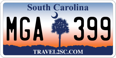 SC license plate MGA399