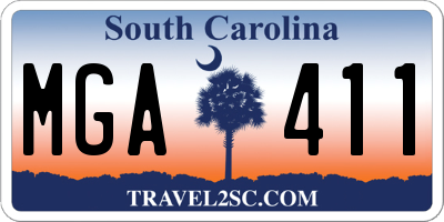 SC license plate MGA411