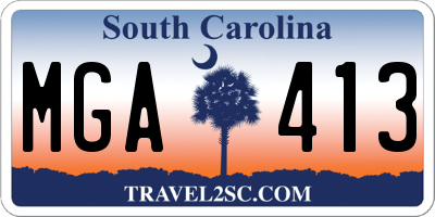SC license plate MGA413