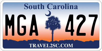 SC license plate MGA427