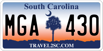 SC license plate MGA430