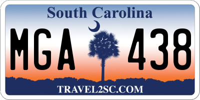 SC license plate MGA438