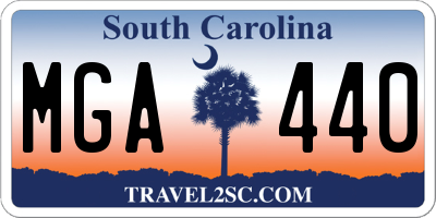 SC license plate MGA440