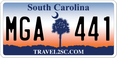 SC license plate MGA441