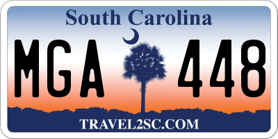 SC license plate MGA448