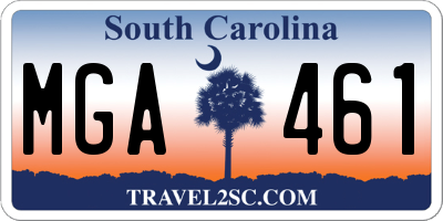 SC license plate MGA461