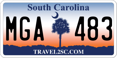 SC license plate MGA483