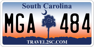 SC license plate MGA484