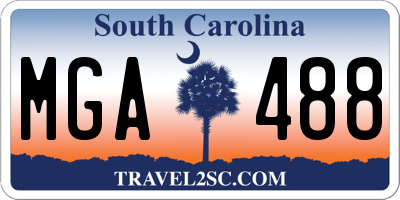 SC license plate MGA488