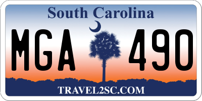 SC license plate MGA490