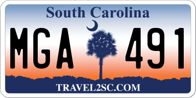 SC license plate MGA491