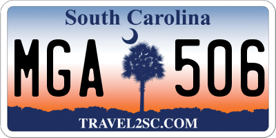 SC license plate MGA506