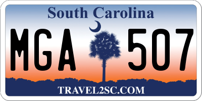 SC license plate MGA507